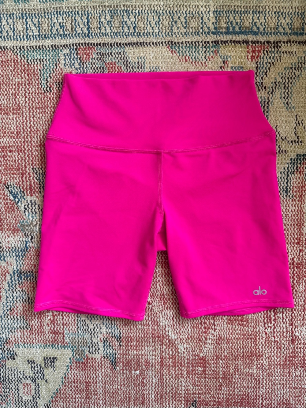 ALO YOGA High-Rise Hot Pink Bike Shorts